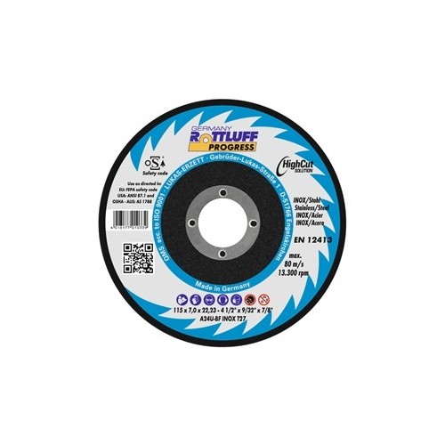 DISCHI ABR.DEPR.INOX Ø115x7 mm