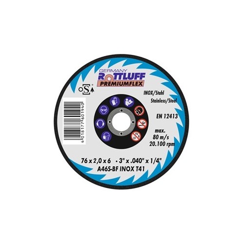 DISCHI ABR.INOX Ø 76x2,0x6 mm