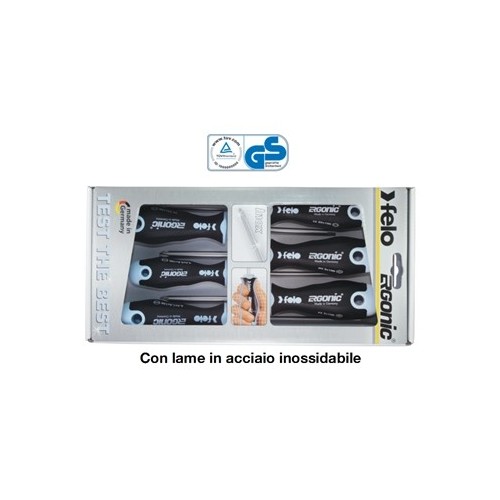 ASS. 6 GIRAVITI ERGONIC INOX